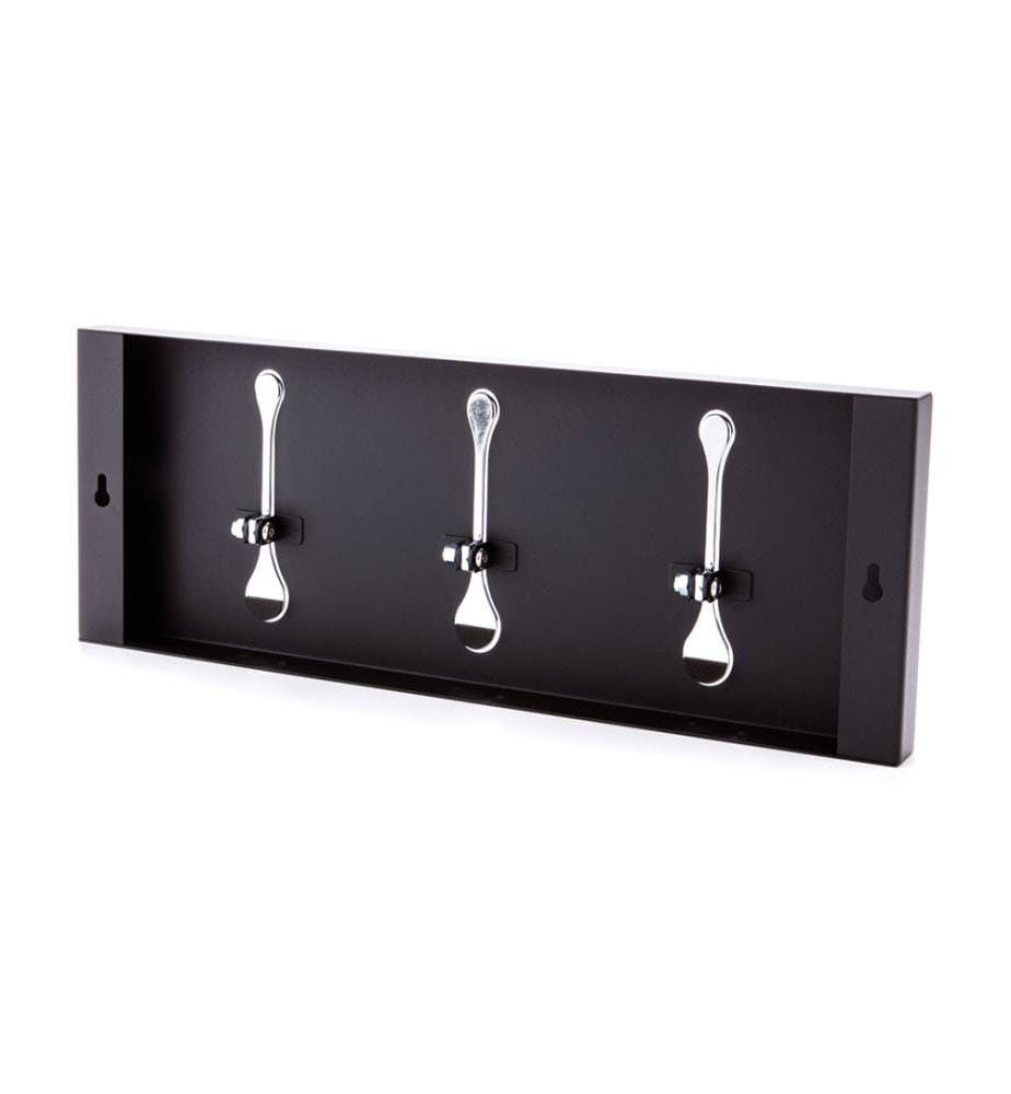 Wandkleiderbügelbehälter - Schwarz und Silber