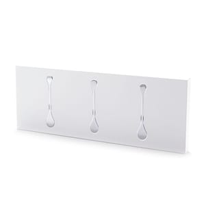 Kleiderhaken Bin 3 - Weiss und Silber