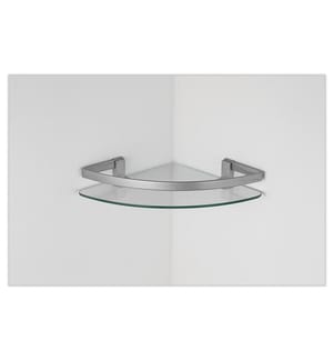 Eckregal Steffani - Silber und Transparent