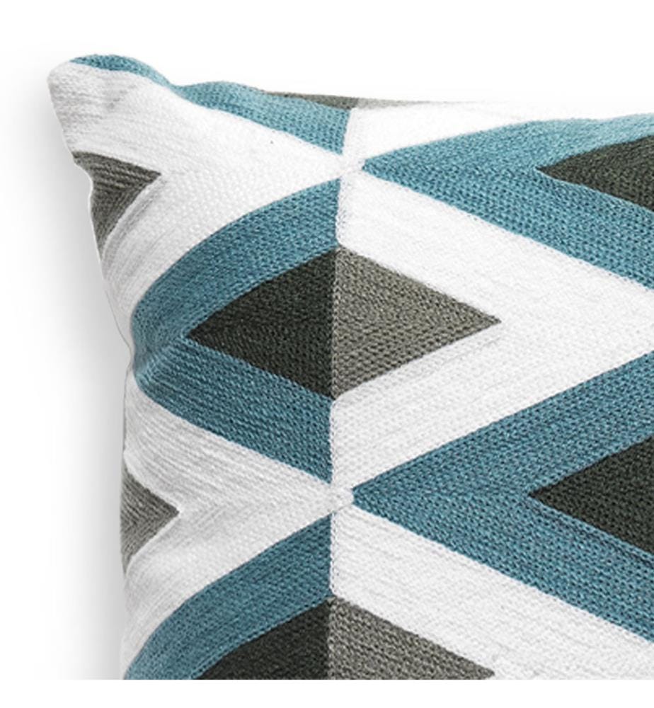 Kissen Geometrisch - Blau und Grau