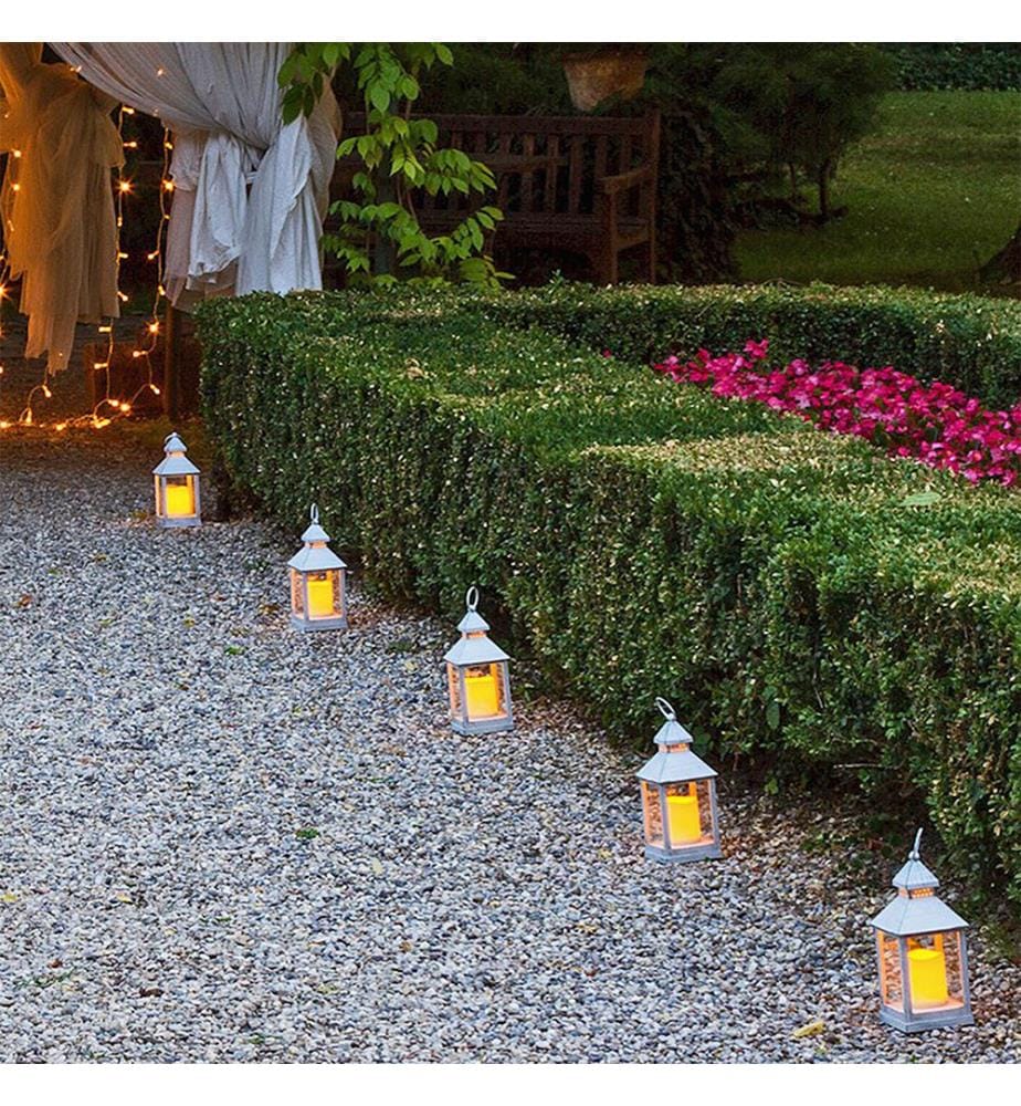 Led Laterne - Weiss