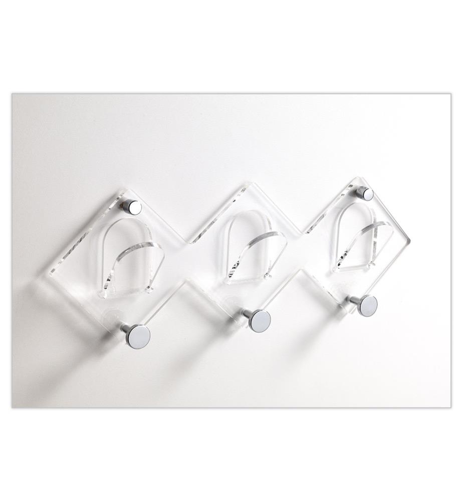 Wandkleiderbügel Sirio - Transparent und Silber