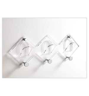 Wandkleiderbügel Sirio - Transparent und Silber