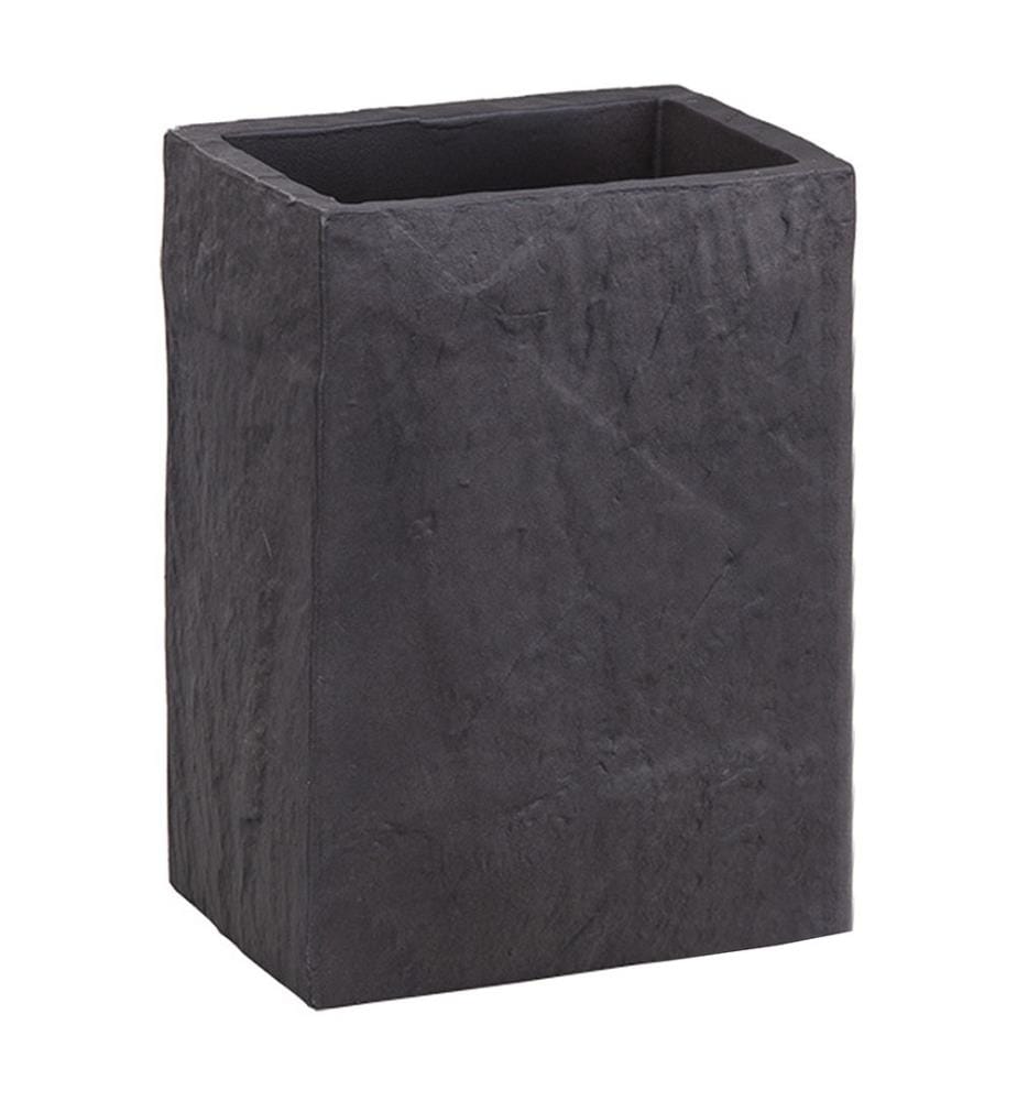 Zahnbürsten-Glas Slate - Dunkelgrau und Silber