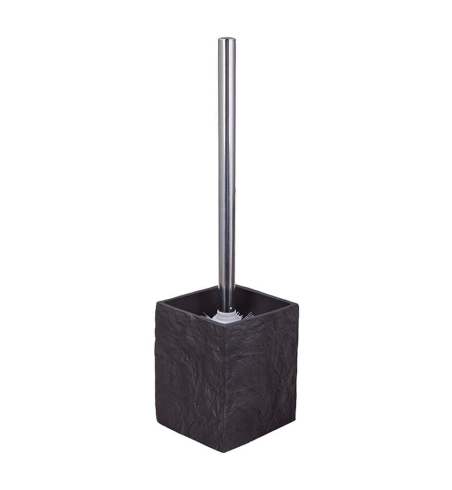 Toilettenbürstenhalter Slate - Dunkelgrau und Silber