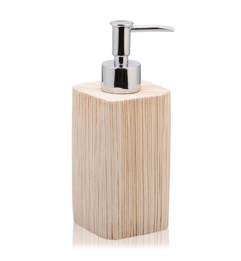 Dosatore di Sapone Spa - Beige Chiaro e Argento