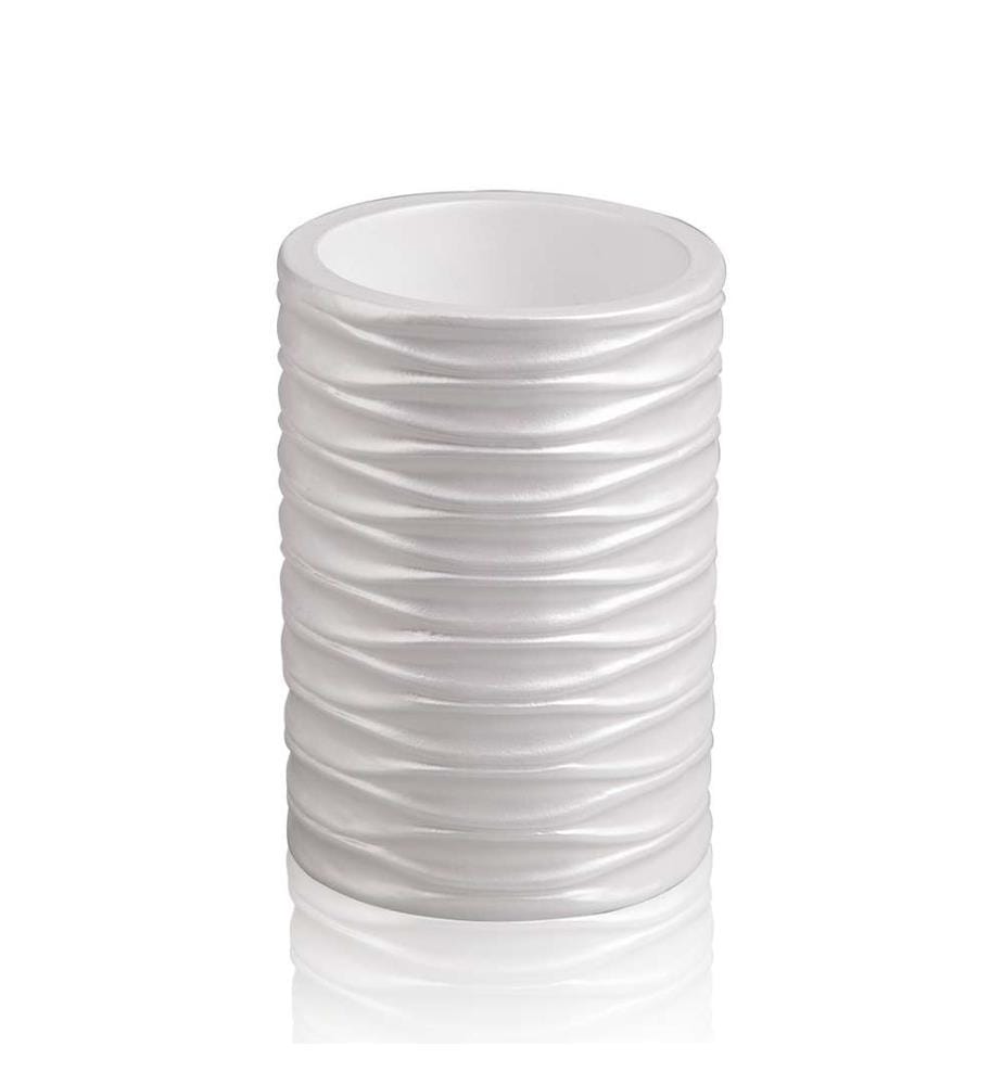 Wave Zahnbürstenhalter aus Glas - weiss