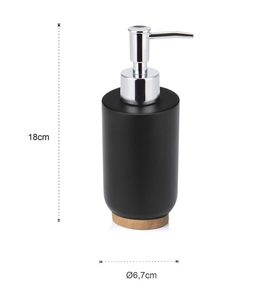 Dosatore di Sapone KENDAMA Ø6.7 cm - Nero