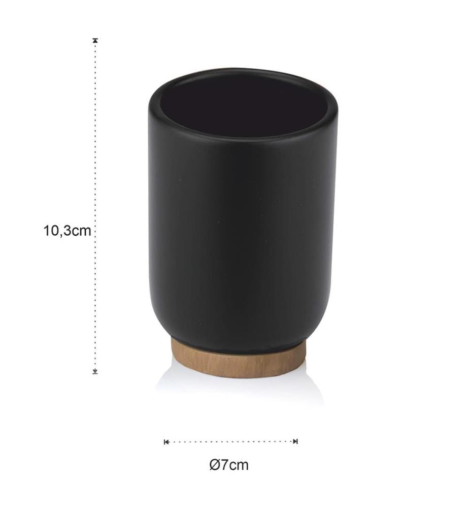 Zahnbürstenhalter KENDAMA Ø7 cm - Schwarz