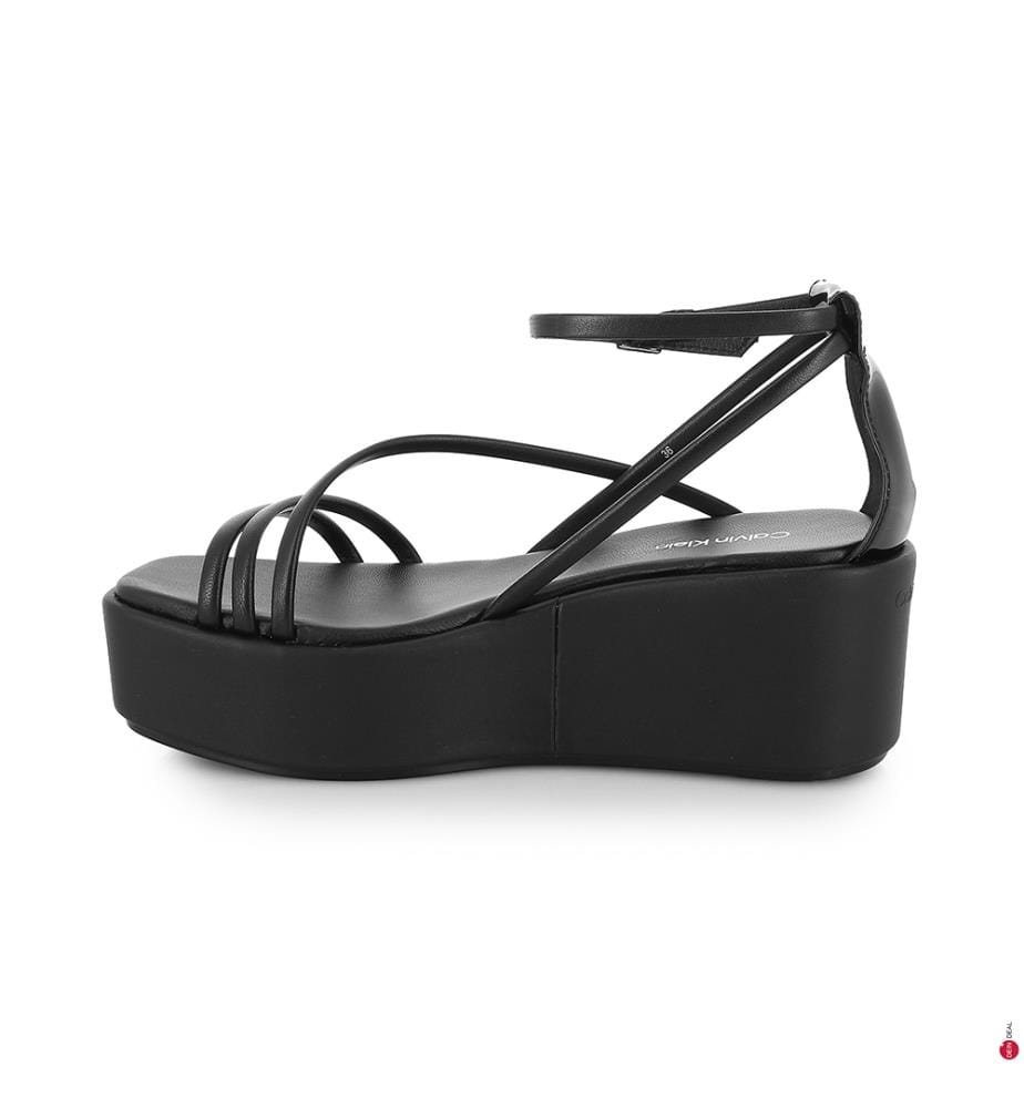 Plateau-Sandalen Wedge Sandal 30 Lth - Schwarz