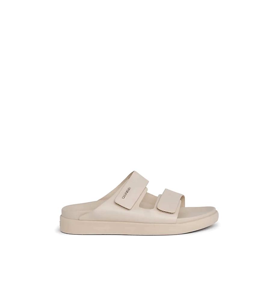 Mules Flat Adj Slide - Beige