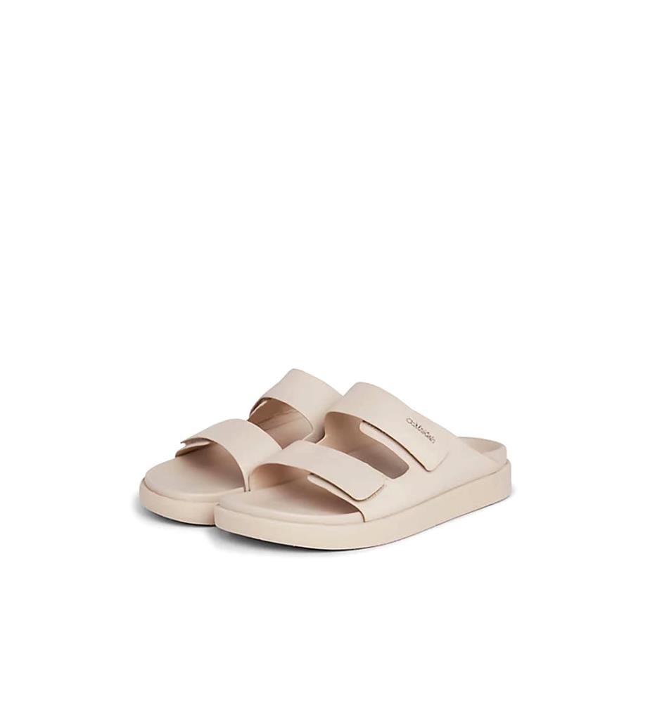 Mules Flat Adj Slide - Beige