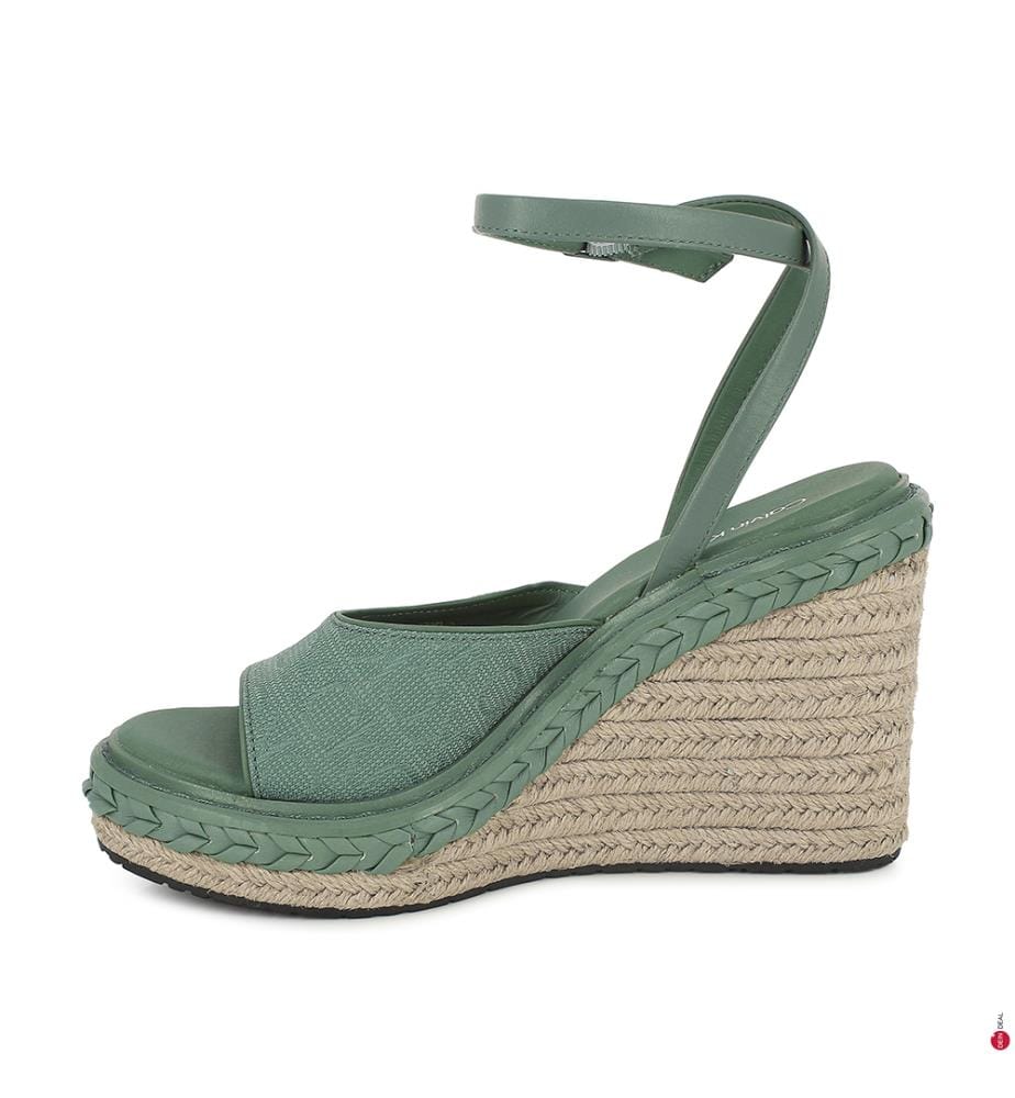 Plateau-Sandalen Wedge - Khaki