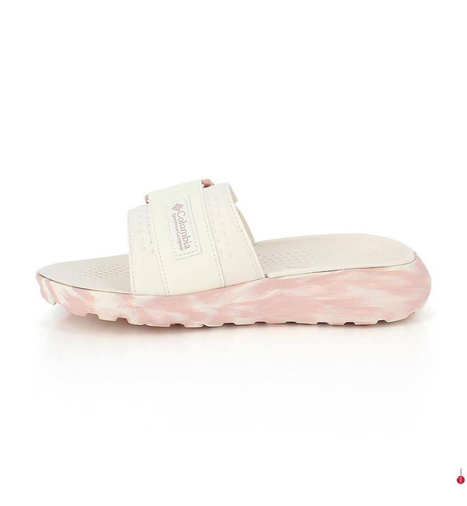 Sandales slide - Blanc et Rose
