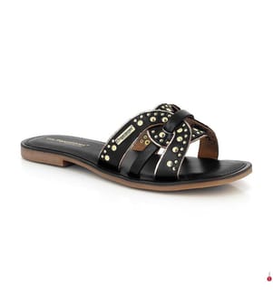 Sandales Hamity - Noir et Or
