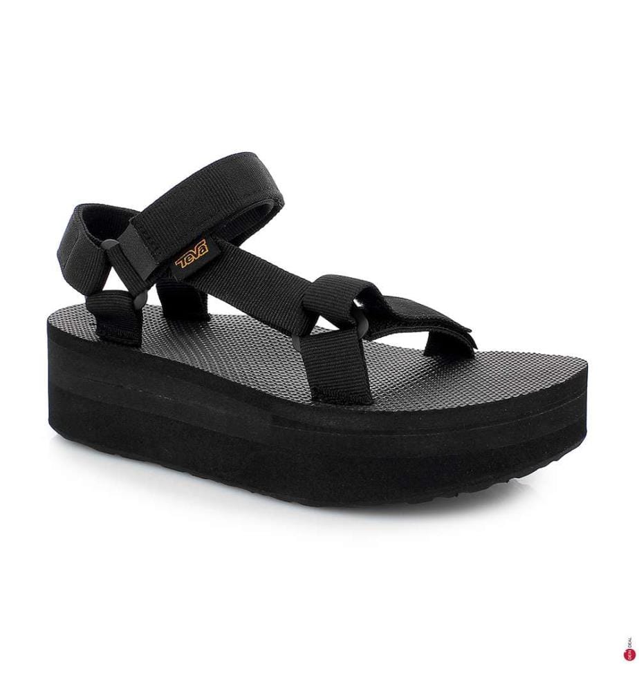 Plateau-Sandalen Flatform Universal - Schwarz