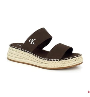 Espadrilles à plateforme en toile - Marron