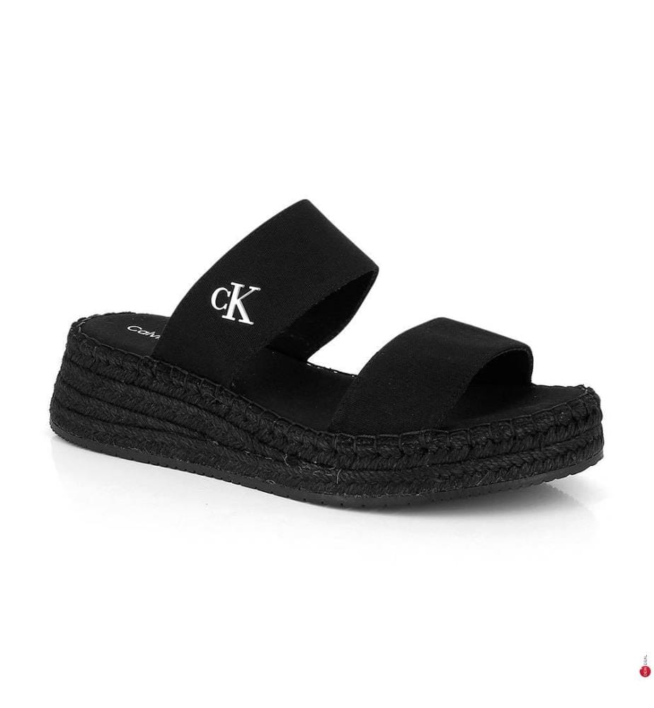 Espadrilles à plateforme en toile - Noir