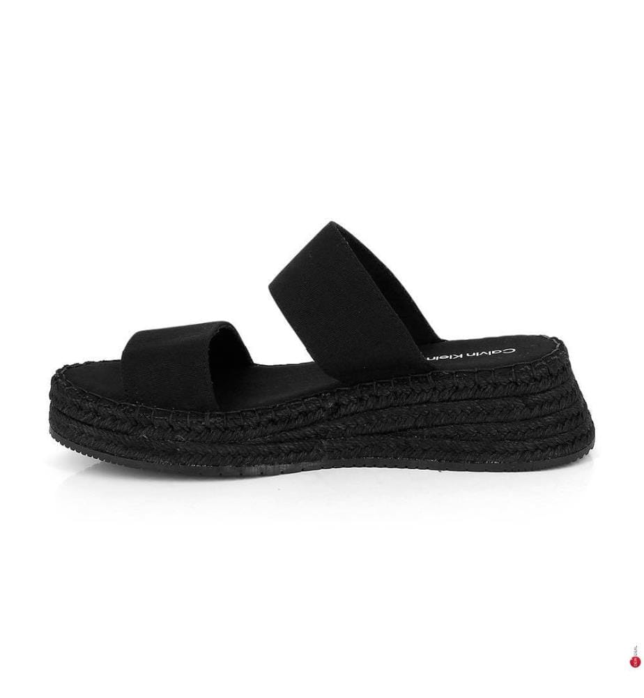 Espadrilles à plateforme en toile - Noir