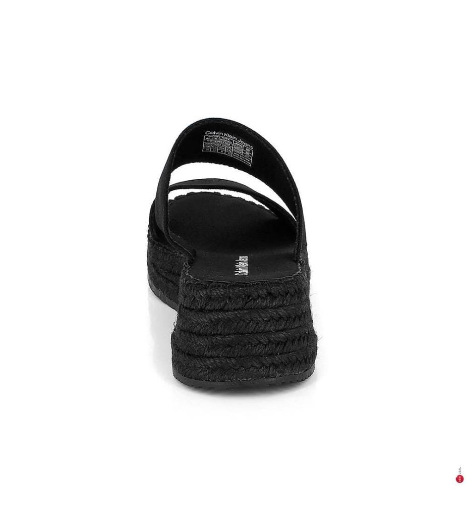 Espadrilles à plateforme en toile - Noir