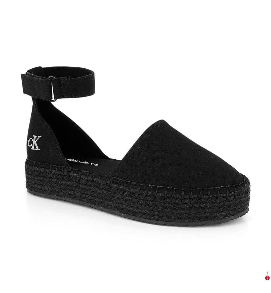Espadrilles plateforme en toile - Noir