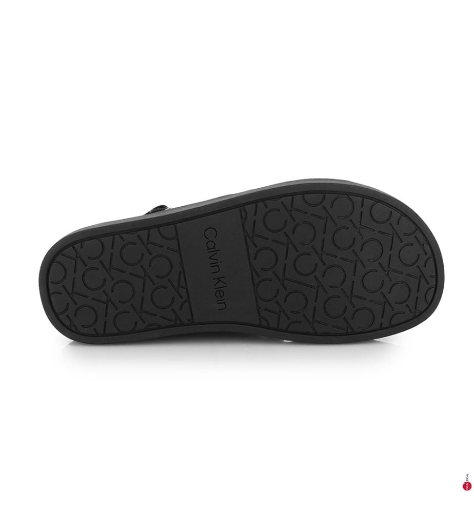 Sandalen Flat Sandal Calvin Mtl Lth - Schwarz