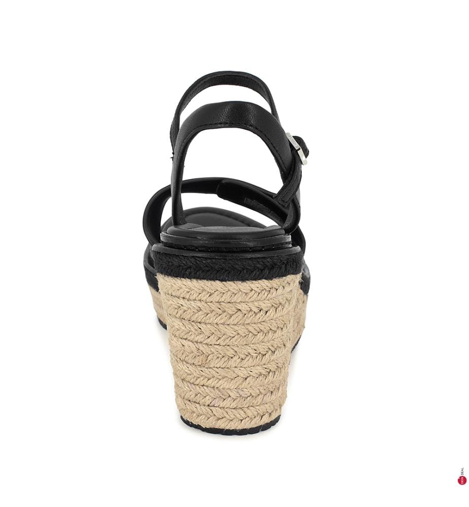 Plateau-Sandalen Wedge - Schwarz