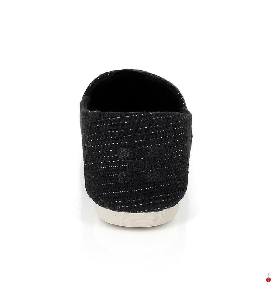 Espadrilles Alpargata Classic 3.0 Metallic Linen Stripe - Noir