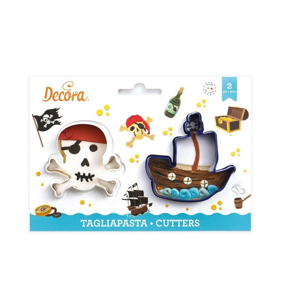DECORA - Guetzli-Ausstecher-Set 2 Stück, Piraten Set Nr. 2