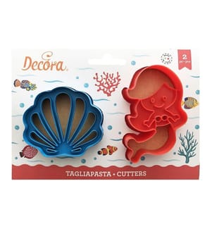 DECORA - Kits d'emporte-pièces 2 pièces, sirène et coquillage