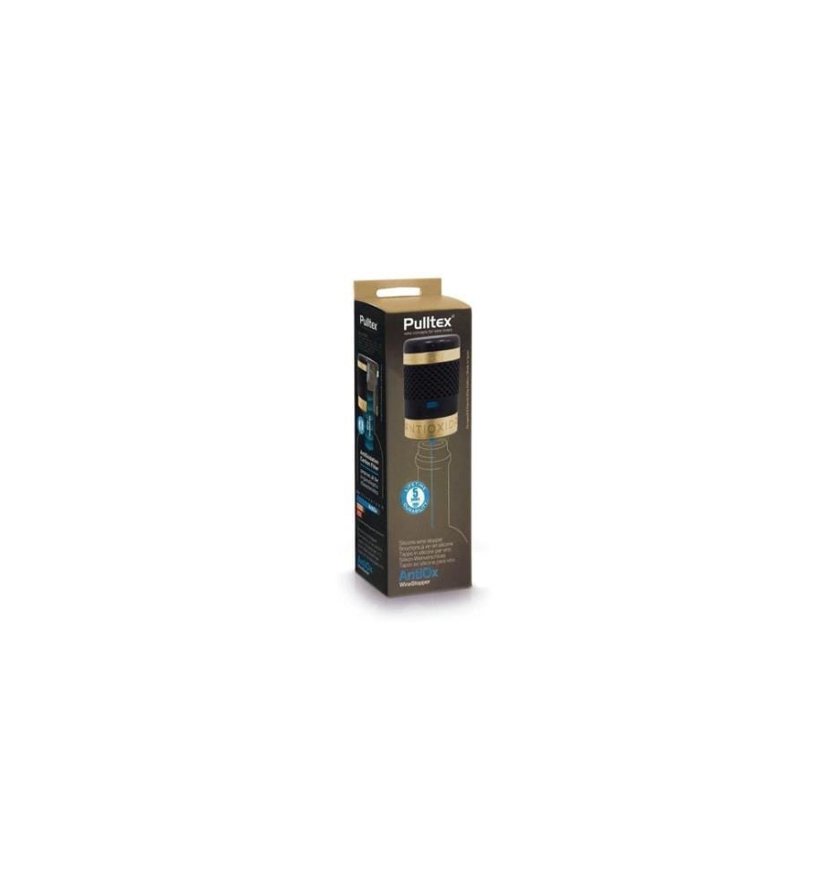 Pulltex - Sekt- und Champagnerverschluss AntiOx Schwarz/Gold