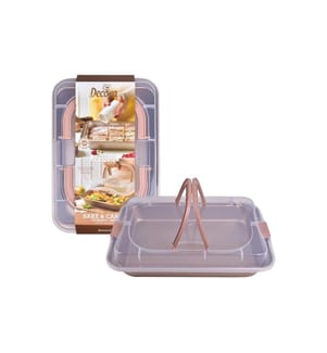 DECORA - Backform samt Transportdeckel Rose-Gold, 2-teilig