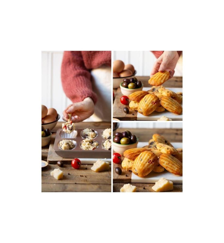 DECORA - Moule de cuisson pour les madeleines Or rose