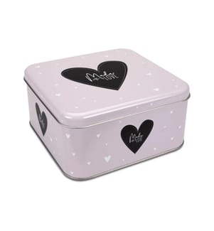 Städter - Boîte à provisions Fabriqué avec amour 4.4 l, Rose pâle