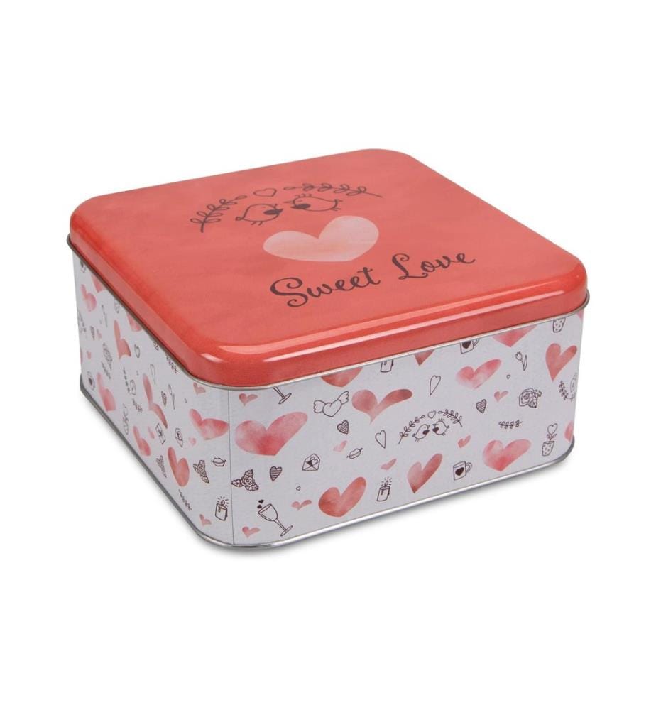 Städter - Boîte à provisions Sweet Love 2.1 l, Rouge/Blanc