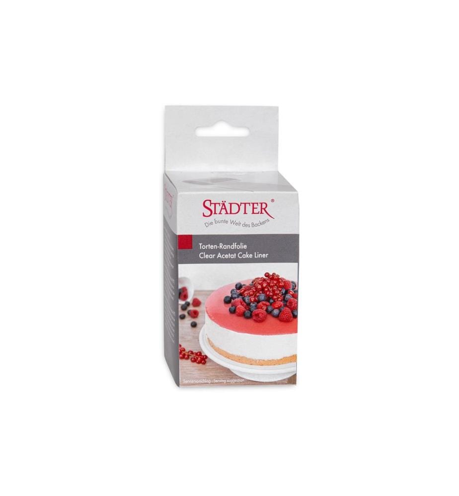 Städter - Torten-Randfolie 1 Stück, Transparent, 10 cm x 20 m