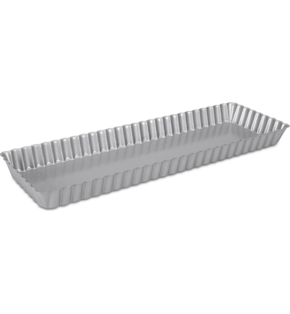 Städter - Moule à tarte avec fond élévateur argent, 35.5 x 11.5 cm