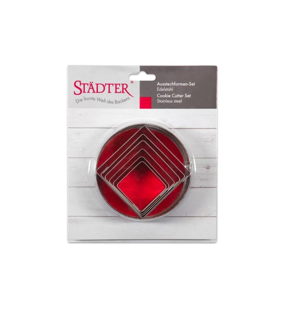 Städter - Emporte-pièce pour biscuits Carré Carré, Set de 6 pièces