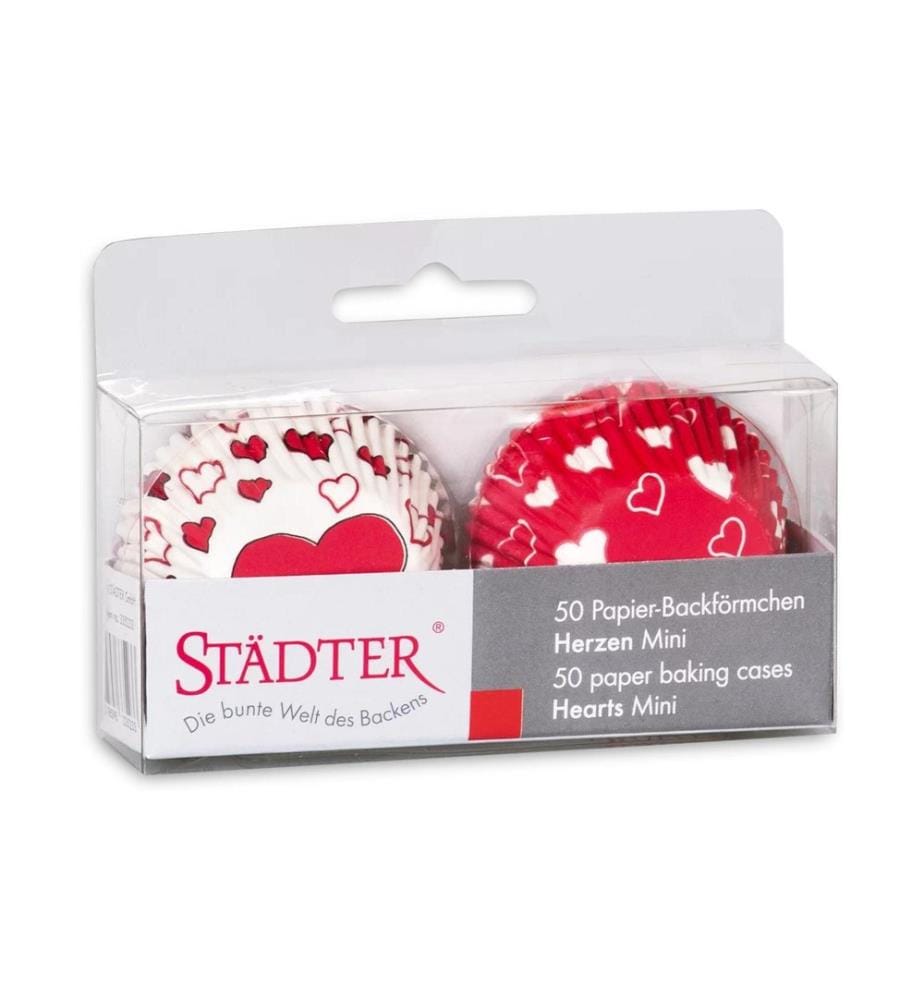Städter - Muffin Backform Mini Herzen 50 Stück