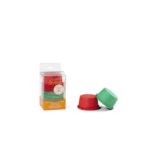 DECORA - Moule à muffins Ruffled, Rouge et vert, 25 pièces
