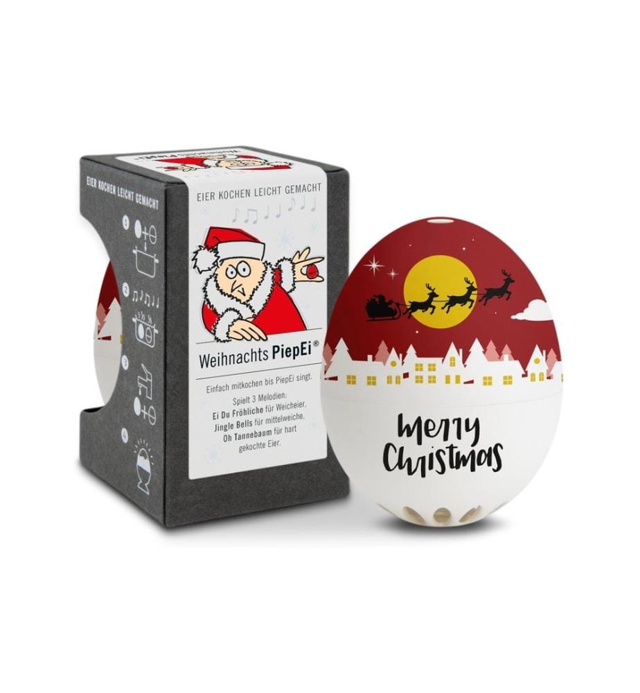 PiepEi - Minuteur de cuisine Minuteur chantant Noël, Rouge / Blanc