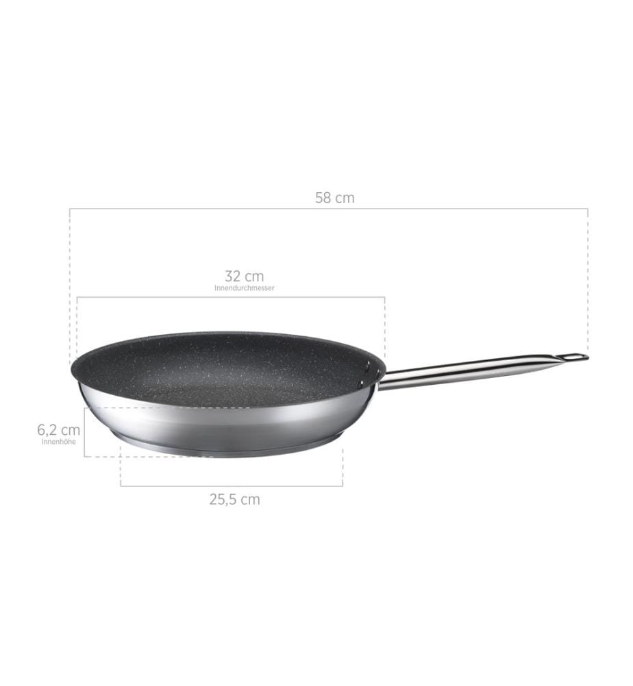 Mäser - Bratpfanne PROFESSIONAL GR 32 cm, Silber