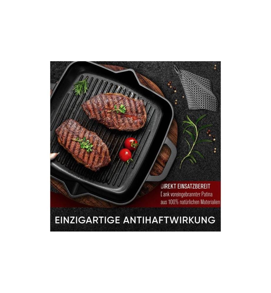 Gusskoenig - Eingebrannte Grillpfanne 30 cm