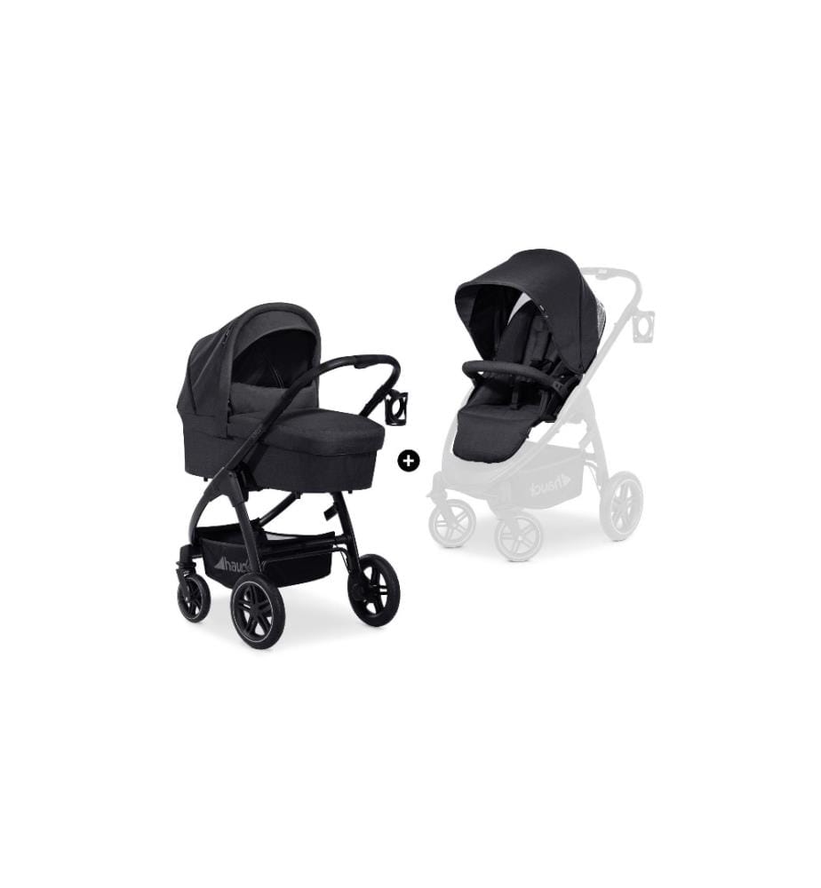 HAUCK - Pack de poussette Saturn R Duo Noir mélangé