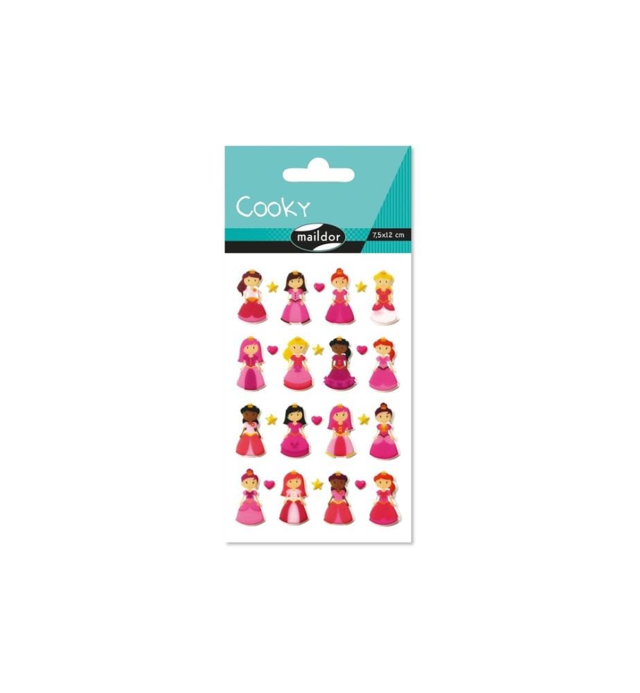 CLAIREFONTAINE - Motivsticker 3D Cooky Prinzessin 1 Bogen