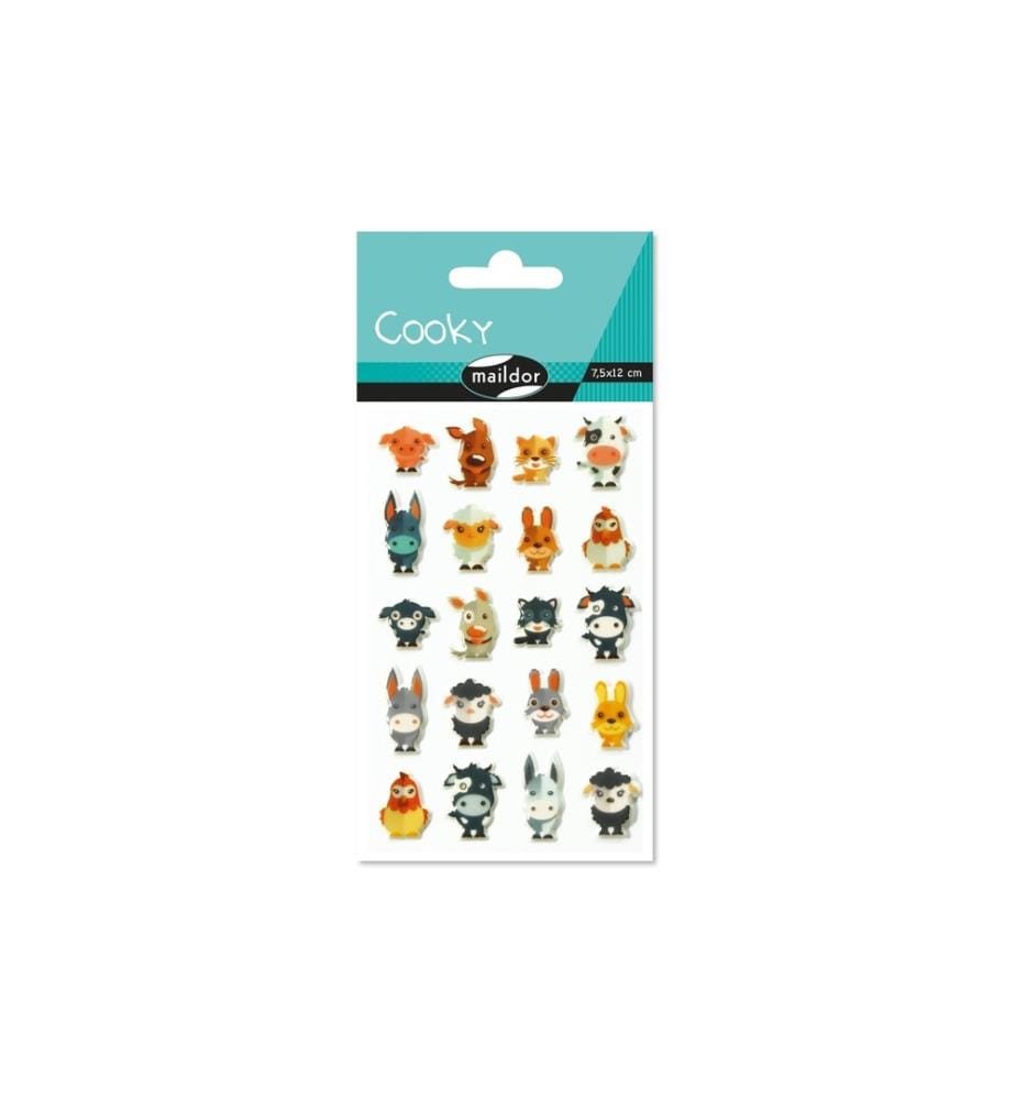 CLAIREFONTAINE - Motivsticker 3D Cooky Bauernhof 1 Bogen