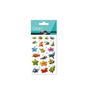 CLAIREFONTAINE - Motivsticker 3D Cooky Meerestiere 1 Bogen