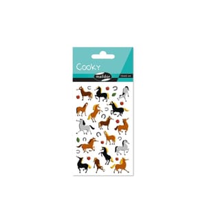 CLAIREFONTAINE - Motivsticker 3D Cooky Pferde 1 Bogen