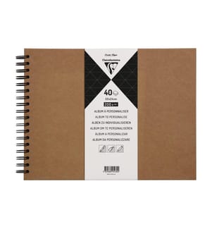 CLAIREFONTAINE - Fotoalbum DIY 32 x 24 cm, Blanko, Braun