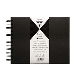 CLAIREFONTAINE - Bloc-notes DIY 21 x 16 cm, Vierge, Noir
